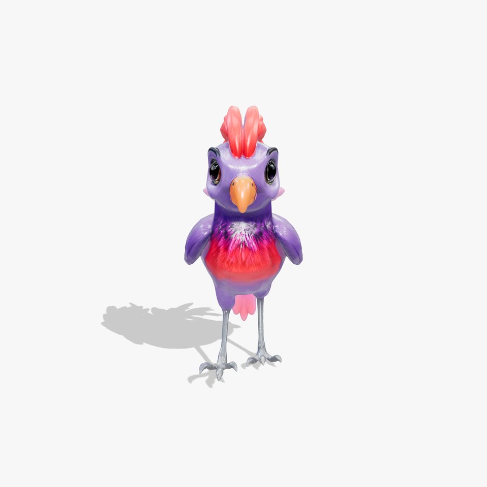 Vibrant Purple Bird model pack